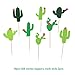 Simla Decor Cactus Party Decorations Set - Cactus Foil Balloons Baby Shower Cactus Felt Bunting Banners Garland Succulent Cactus Cupcake Toppers