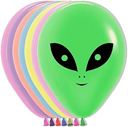 Alien Two Sided Print Neon Balloons 50 pack