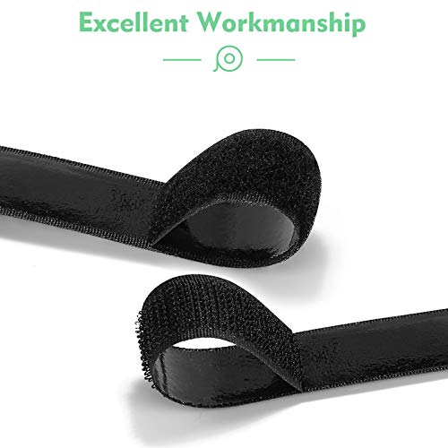 MOSOTECH-Hook-y-Loop-Auto-Adhesivo-Cinta-Rollo-8M-Nylon-Auto-Doble-Cinta-Extra-Fuerte-con-4-pcs-Adhesivo-Redondo-para-Oficina-Domestica-Bricolaje-Negro