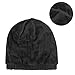 Janey&Rubbins Sports Winter Outdoor Knit Visor Hat Billed Beanie with Brim Warm Fleece Lined for Men and Women (Black)