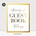 Guest Book Gold Foil Poster Sign Art Print Wedding Reception Seating Signage Bridal Shower Brunch & Bubbly Poster Decor 5 inches x 7 inches E39