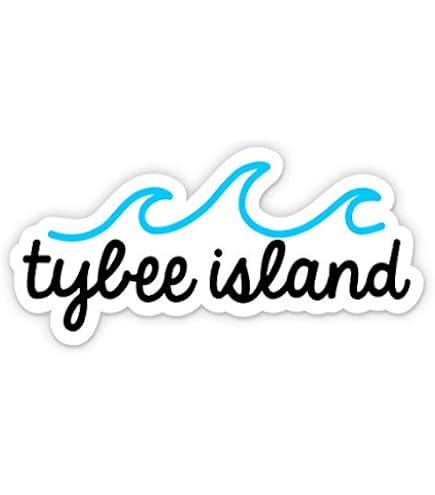 Tybee Island Beach Georgia Sticker 4 Inch Coastal Seaside Ocean Coastal - Waterproof Vinyl Decal For Laptop Water Bottle Car Tumbler - Durable Aesthetic Long-Lasting Stickers For Adults ID44990