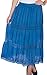 Sakkas Solid Embroidered Gypsy Bohemian Mid Length Cotton Skirt