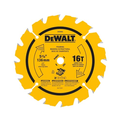 DEWALT 5 3/8 Inch 16 Tooth Wood Blade