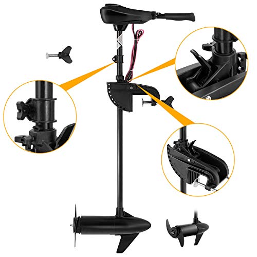 Goplus Electric Trolling Motor 46/55/86 LBS Thrust Transom Mounted 8