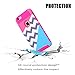 iPhone 6S Plus Case,iPhone 6 Plus Case,BAISRKE [2in1] Heavy Duty Hybrid Hard Case for Apple Iphone 6/6S Plus(5.5 inch) Powder Blue Mint Teal and Coral Pink Split Chevron Design Cover (Rose)