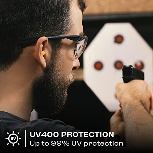 NoCry Safety Glasses with “Floating” Clear Lenses, Premium Anti Fog and