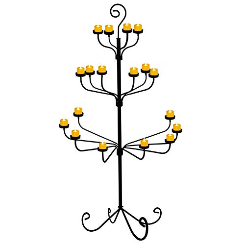 smtyle Tall Votive Candle Holders DIY 18 Floor Candelabra for Tealight Set Wedding Decor Large 70 inch with Black Iron
