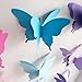 YCT 3D butterfly decorative garland -110 inch long, a set of 2. (Blue)