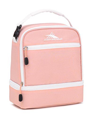 High Sierra Stacked Compartment Lunch Bag, Sand Pink/White