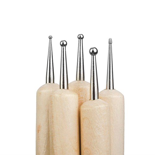 Gimiton 52 PCS Wooden Pottery Sculpting Clay Cleaning Tool Set Pottery Carving Tool Set with Rubber Tip Paint Brushes Clay Hole Cutters with 36 Holes Canvas Bag Case Pouch (52pcs/carving tool)