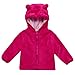 XWDA Baby Girl' Solid Micro Fleece Jacket with Lined Hood (12-18 Months,Pink)