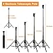 55” Phone Tripod Stand & Selfie Stick Tripod, All-in-One Extendable Camera & Cell Phone Tripod with Wireless Remote and Phone Holder, Compatible with iPhone Andriod Phones Black