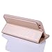 Nouske iPhone 6/6S Flip Folio Wallet Stand up Credit Card Holder Leather Case Cover Holster/Magnetic Closure/TPU bumper/360 Full Body protection, Gold