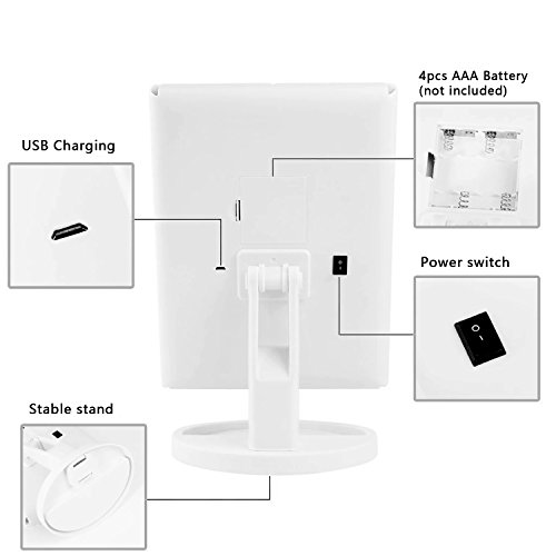 image for Lighted Vanity Makeup Mirror, Yevita Magnifying Make up Mirror with 22