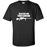 REACH OUT AND TOUCH SNIPER RIFLE FUNNY MENS T-SHIRT