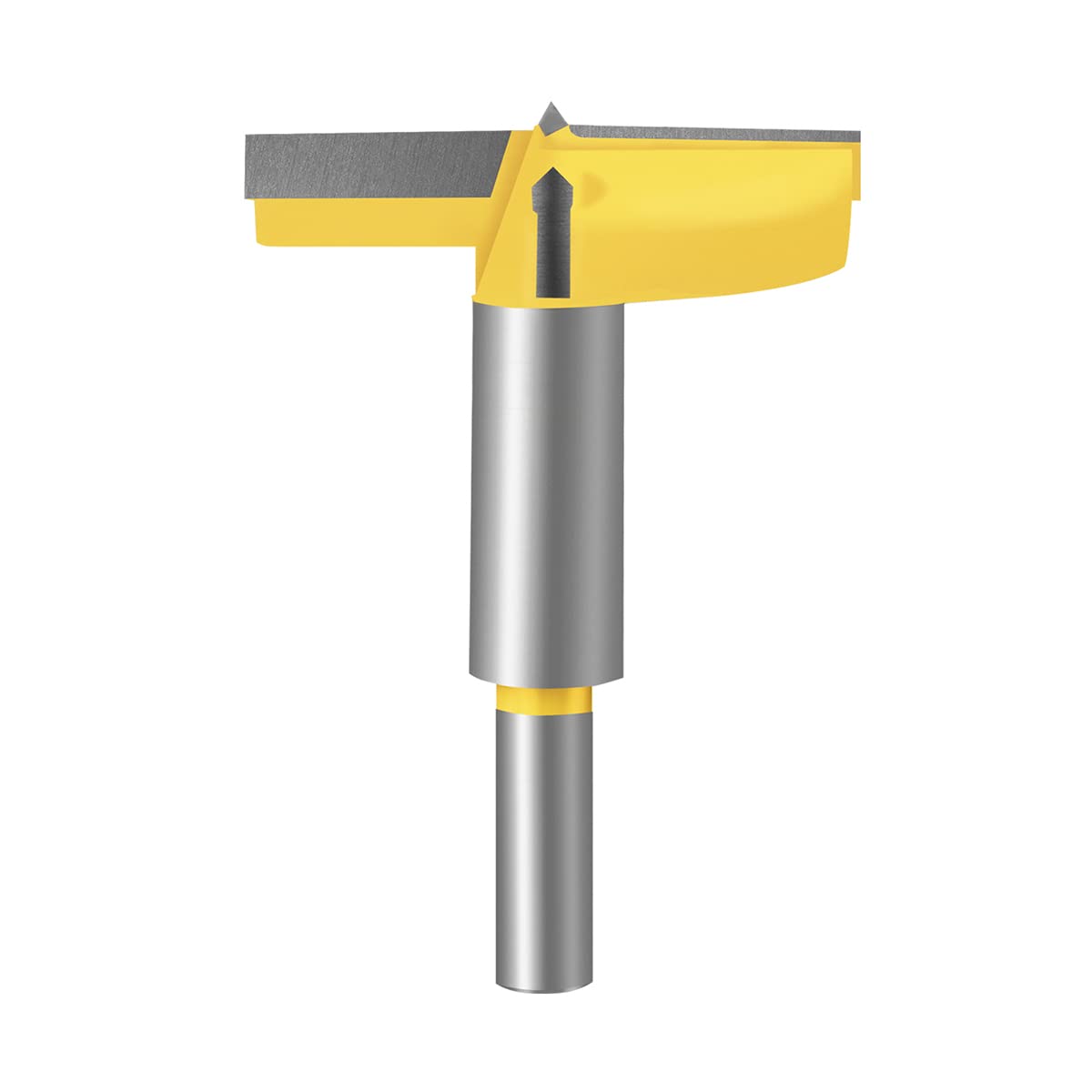 Meccion Carbide Forstner Drill Bit Wood Hole Cutter, Professional Woodworking Hole Saw Boring Bit (60mm)