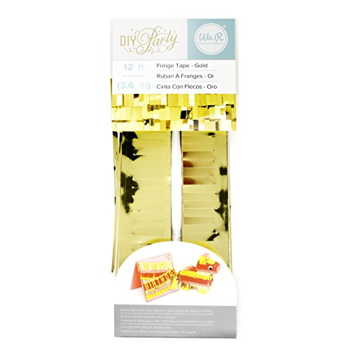 We R Memory Keepers DIY Party Fringe Tape, Gold, 12'