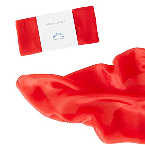Sarah's Silks Mini Playsilks | Solid Colors | Creative Waldorf Toys for Education and Open-Ended Play (Red)