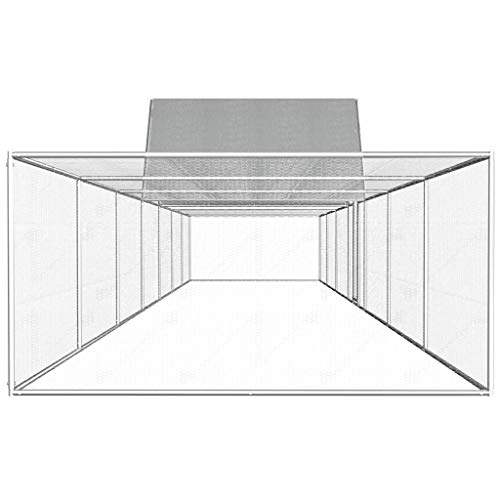 Tidyard Hühnerkäfig Hühnerstall Nistkasten Kleintierstall Geeignet für Huhn, Henne, Ente, Gans Mit einem wasserfesten Dach, Hühnerhaus Verzinkter Stahlrahmen,Silbern – Bild 3