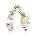 Hair Scarf Silk Scrunchies Ponytail - Unique Hair Ties Designs to match Different Outfits – Satin Silk Hair Bands for Women Teen Tween Hair Scarves Ties (6 pcs Chains Print)