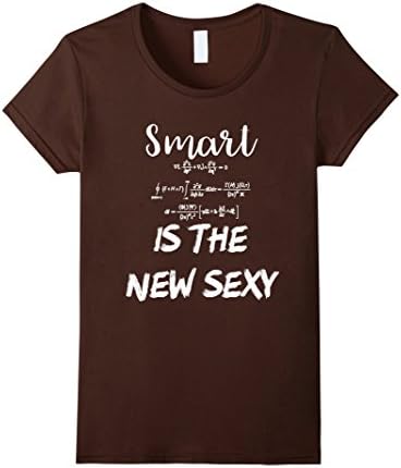 Womens Smart is The New Sexy Math Equation T-Shirt Small Brown