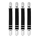 S&E Women's Elastic Stocking Clip Garter Strap Stay Adjustable Suspender Accessories (2 pairs, Black)
