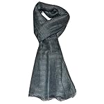 100% Pure Linen Scarf, Two Tone Stripes In Twill & Gauze, Linen Scarf. 100% Pure Linen Scarf, Two Tone Stripes In Twill & Gauze, Linen Scarf.