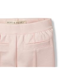 Hope & Henry suave de las niñas Rosa Ponte Pant fabricada con algodón orgánico