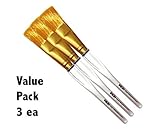 Hansderma SkinSoft Facial Mask Brush (Golden Brush 3 pack)