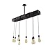 West Ninth Vintage Fayette Wood Beam Chandelier Light | Indoor Ceiling Fixture for Kitchen, Dining Room or Entryway