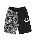 OYOANGLE Men's Graphic Drawstring Sport Shorts