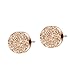 Womens 18K Rose Gold Plated Scrub Tiny Dot Stud Earrings with Gift Box