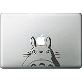 Vati Leaves Removable Creative Cartoon My Neighbor Totoro Decal Sticker Skin Art Black for Apple Macbook Pro Air Mac 13" 15" inch / Unibody 13" 15"Inch Laptop