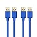 Cable Matters 2-Pack 5Gbps Short USB 3.0 Cable - 3ft, Male to Male USBA to USBA Cable, USB Cord, Blue