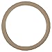 BDK Beige Leather Car Steering Wheel Cover Large Size 15.5 to 16 inch, Easy Installation