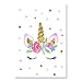 NADARDA Canvas Unicorn Wall Posters, Rainbow Unicorn Wall Art Prints Painting Decoration Pictures Set of 3 Girls Kids Bedroom Nursery Wall Decor, (UNFRAMED)