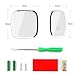 iLOME Wireless Doorbell Electronic Push Button Audio Chime Weatherproof 1 Plug In Receiver 1 Push Button Transmitter,Operating 1000 Feet Range 36 Chimes (White)
