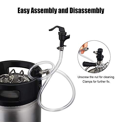 FERRODAY 3ft Ball Lock Beer Line Assembly Liquid Line Picnic Tap Ball