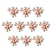 Prettyia 10Pcs Cute Fashion Jewelry Crystal Rhinestone Flowered Pearl Button Necklace Ornaments Hair Band Decors Earrings Supply Rose Gold