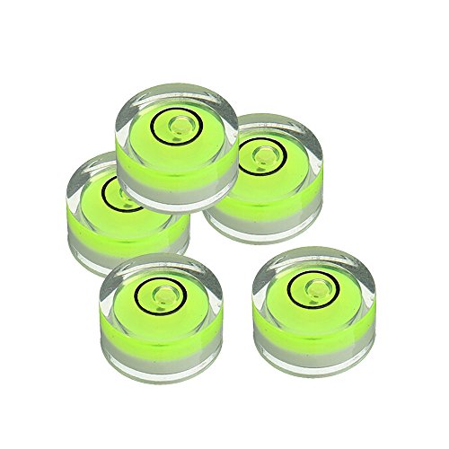 Transer- Bubble Spirit Level, Mini Round Precision Bullseye Level for Tripod, Phonograph, Turntable Etc (5)