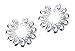 BODYA Blue Cz Gems Crystal Sunflower Nipple Shield Rings Non-Piercing Clip on Circle Nipple Ring Tribal Flower Pair