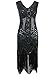 Vijiv Women 1920s Gastby Sequin Art Nouveau Embellished Night Out & Cocktail Dress, Dark Green, Medium