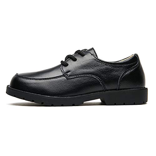 ALPHELIGANCE Kids Boys Dress Oxford Shoes(Toddler/Little Kids/Big Kids) (13 M US Little Kid, Loafer Black-1)
