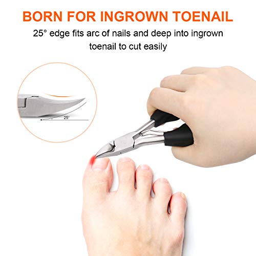 HIBOX 3 in 1 Ingrown Toenail Tools, surgical stainless pedicure