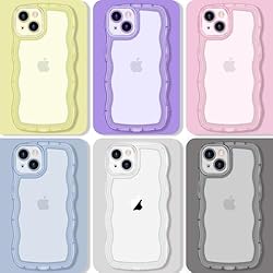 Anuck for iPhone 15 Case Wavy Edge Clear Back