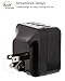 FosPower Bolt [UL Certified] 4 Port Dual USB 17W 5V/6.8A Foldable Travel Wall Charger with WizCharge for iPhone 7 Plus, Galaxy S7 Edge, Note 5, LG G5, HTC 10, Moto G4 Plus, Google Pixel XL - Black