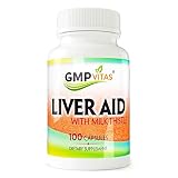 GMPVitas Premium Liver Support with Milk Thistle Supplements- Milk Thistle,Vitamin C & B - Support Liver Health & Function 100 Capsules (1)
