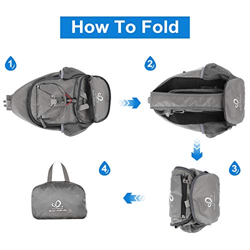 WATERFLY Packable Small Crossbody Sling Backpack Shoulder Chest Bag