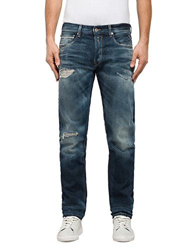 Replay Men's Grover Men's Medium Dark Straight-Fit Jeans In Size 38W 34L  Blue: Buy Online in OMAN at desertcart